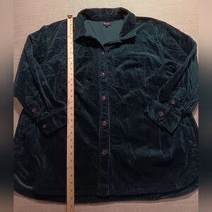 Madewell Corduroy Button Down Shirt, 2X, Dark Emrald Green, Great Condition